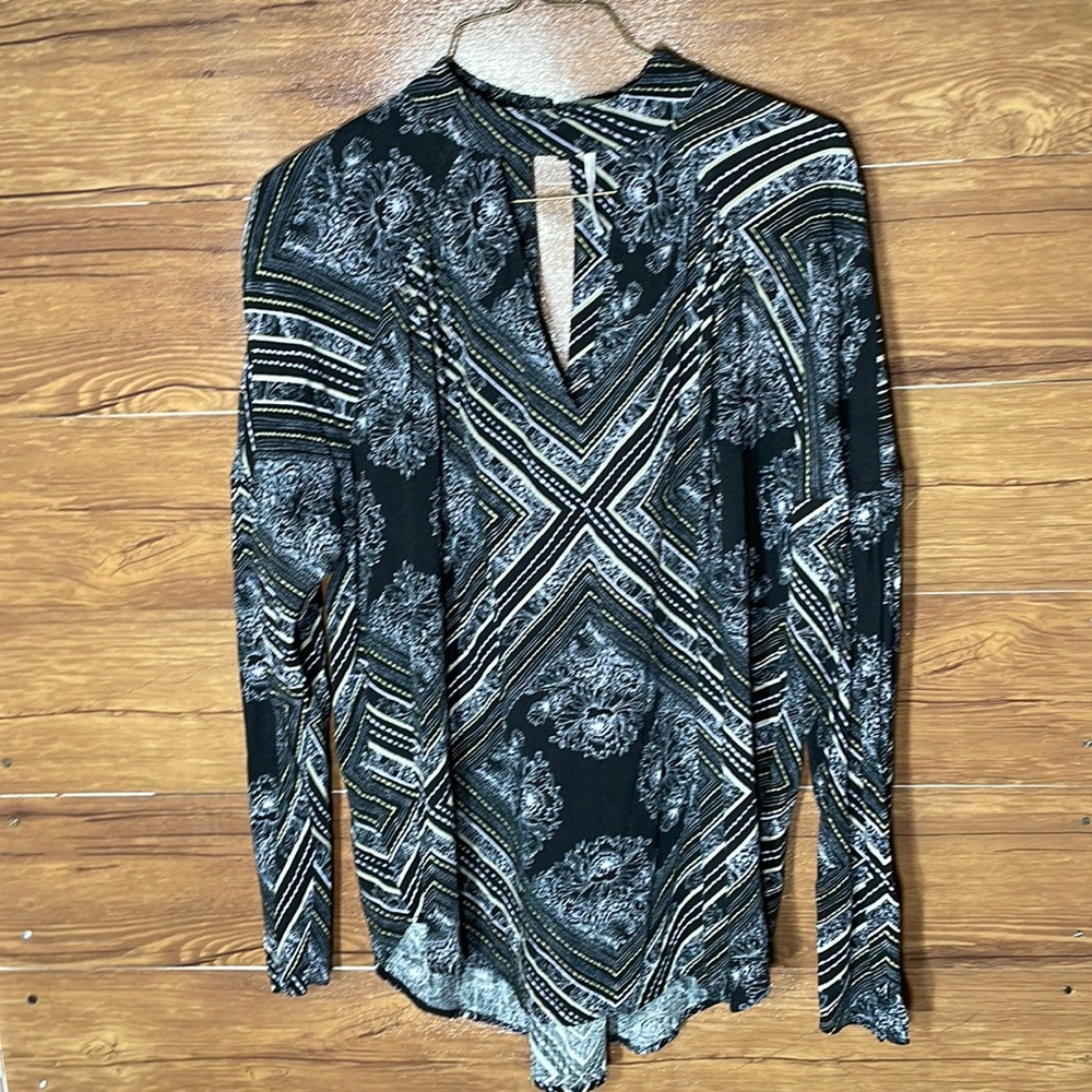 Free People black gray women’s blouse size XS